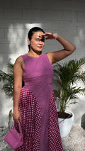 Berry Picnic Midi Dress