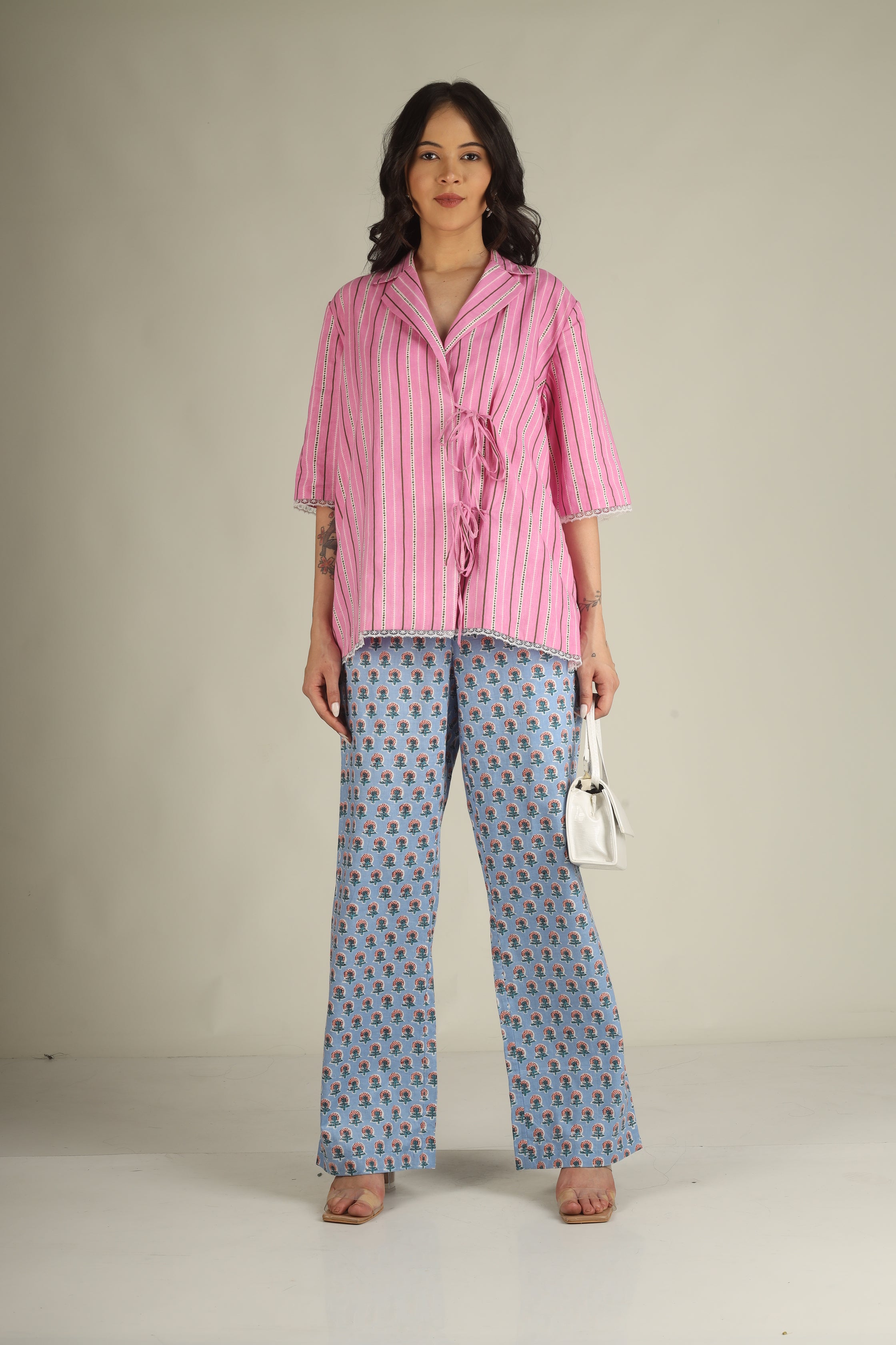 Pink Palm Lounge Set