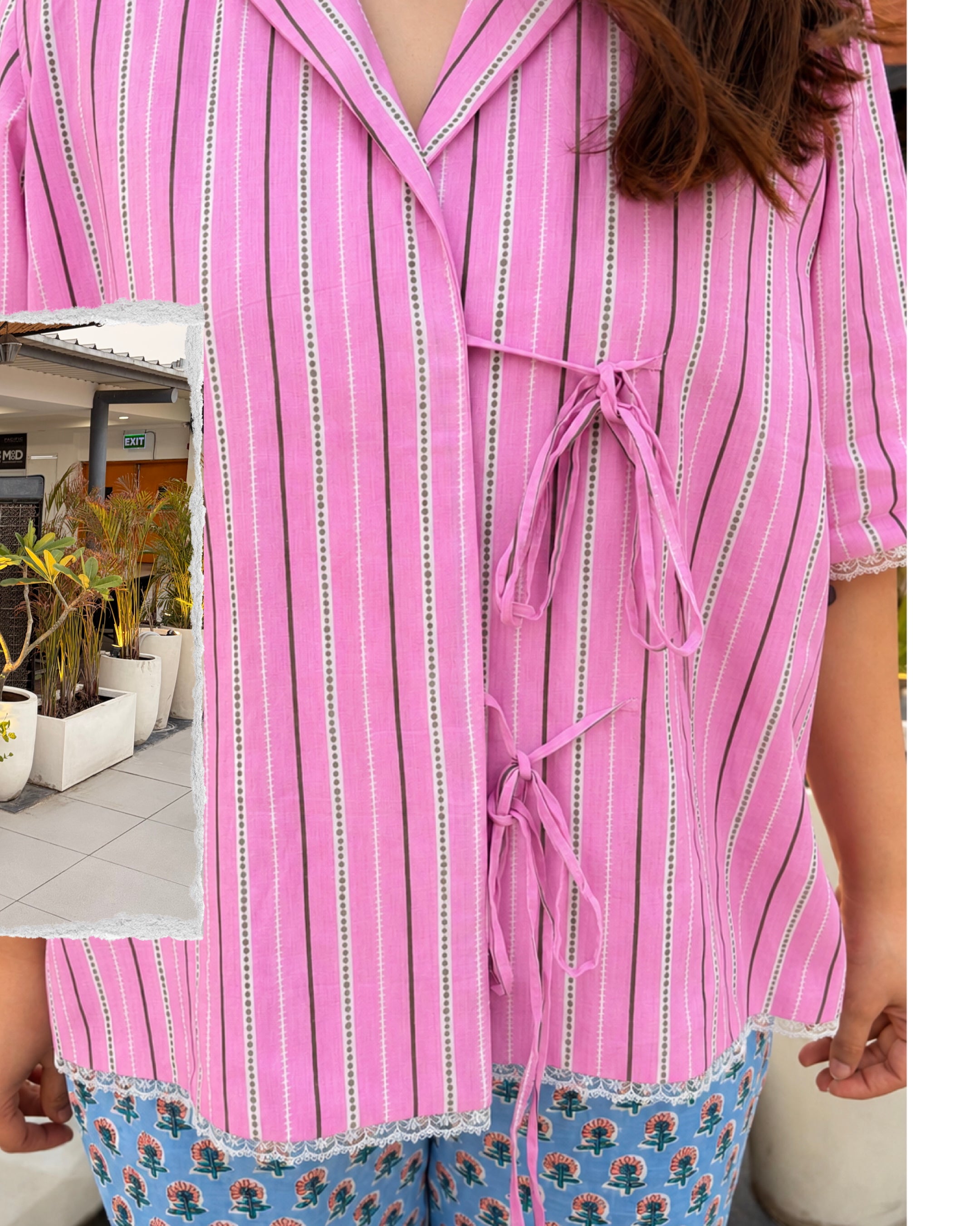 Pink Palm Lounge Set