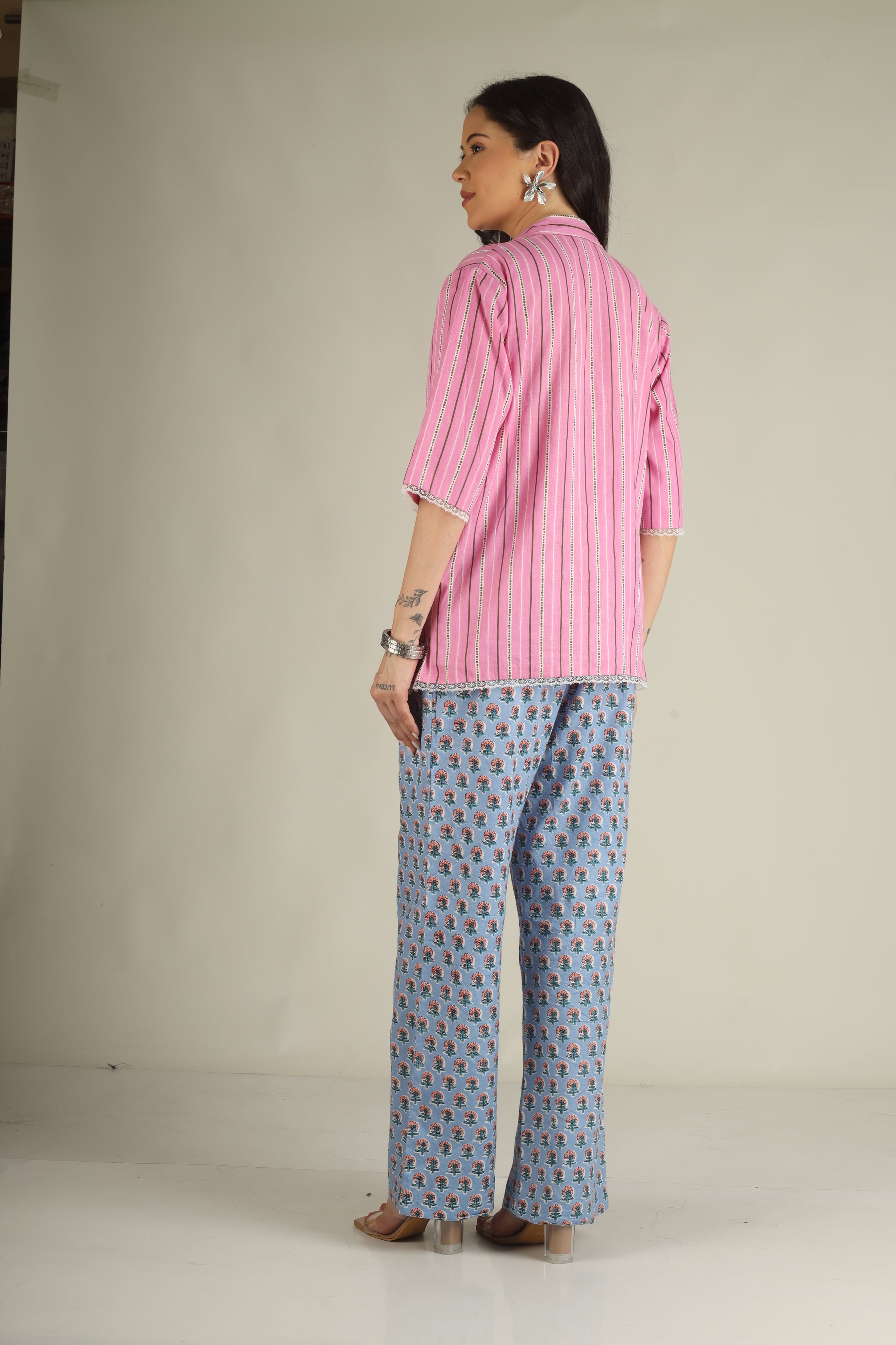 Pink Palm Lounge Set