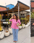 Pink Palm Lounge Set