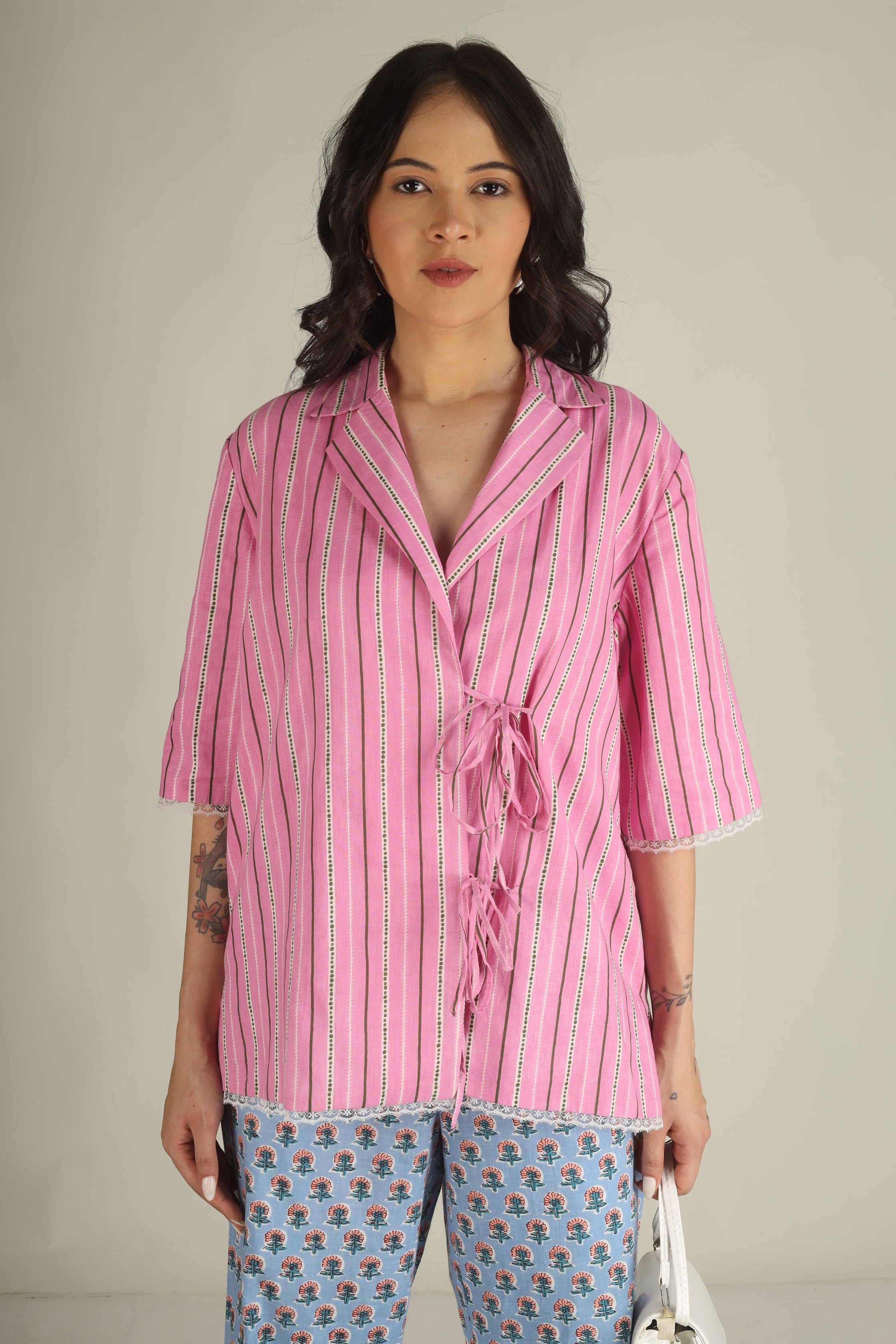 Pink Palm Lounge Set