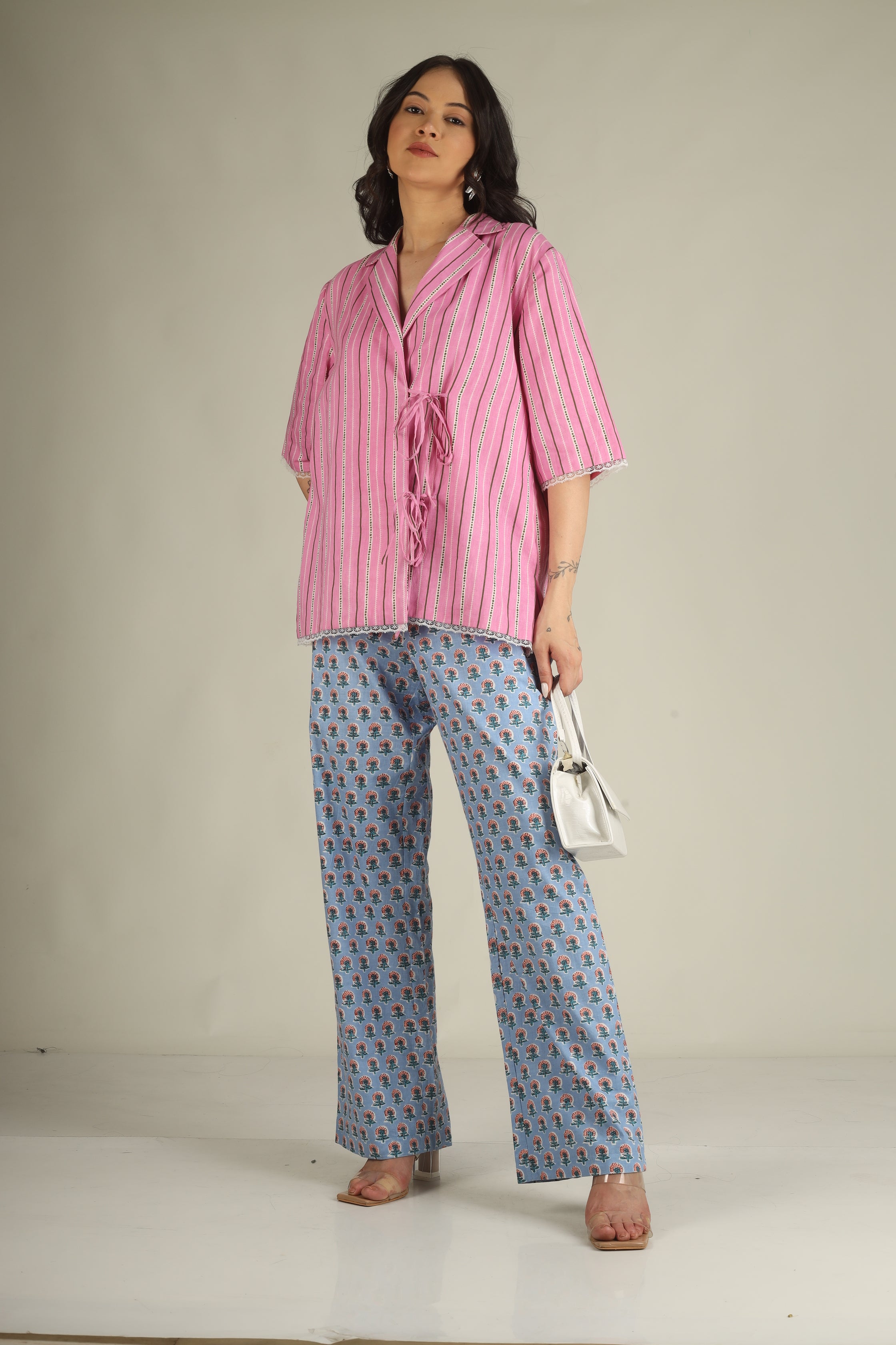 Pink Palm Lounge Set