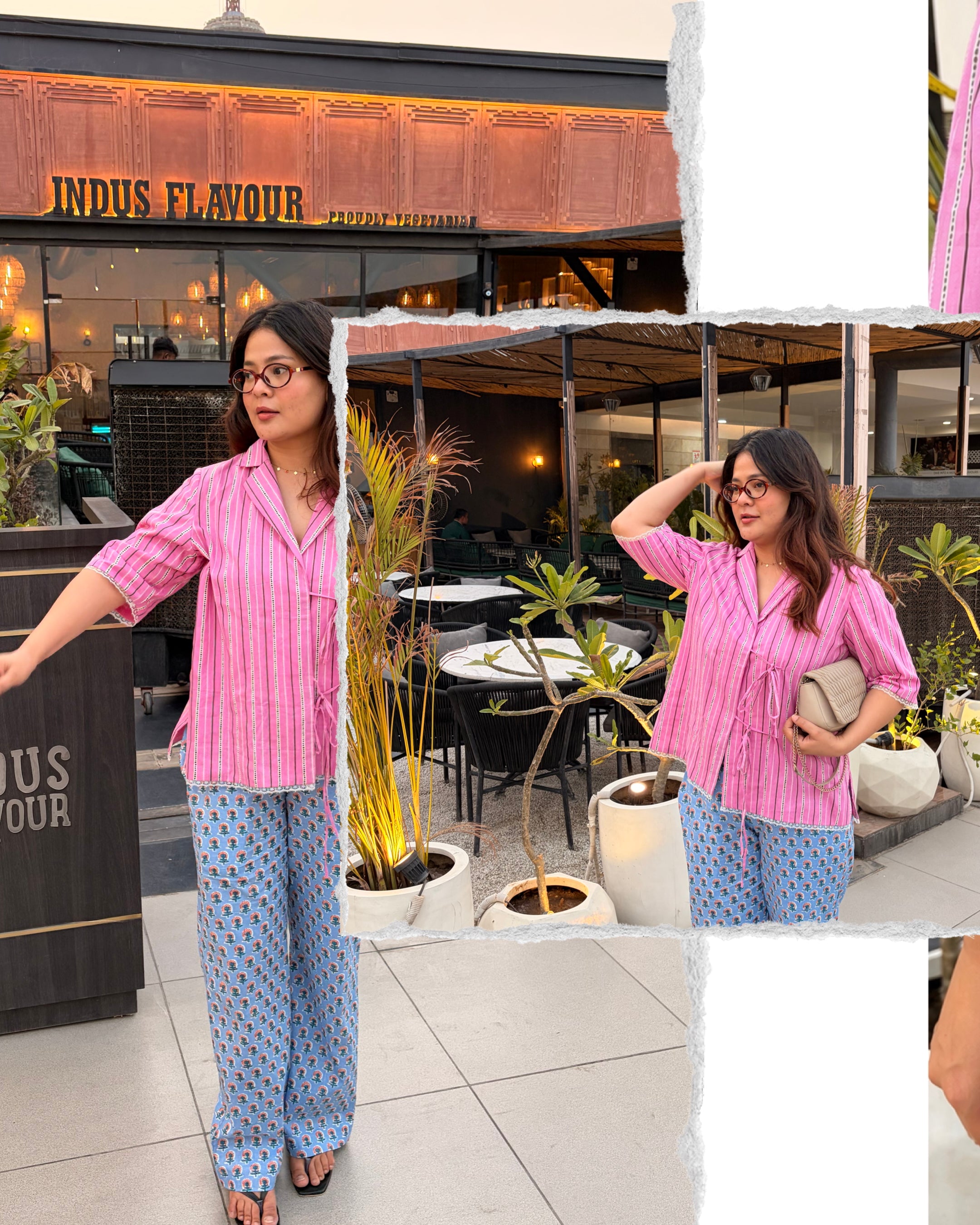 Pink Palm Lounge Set
