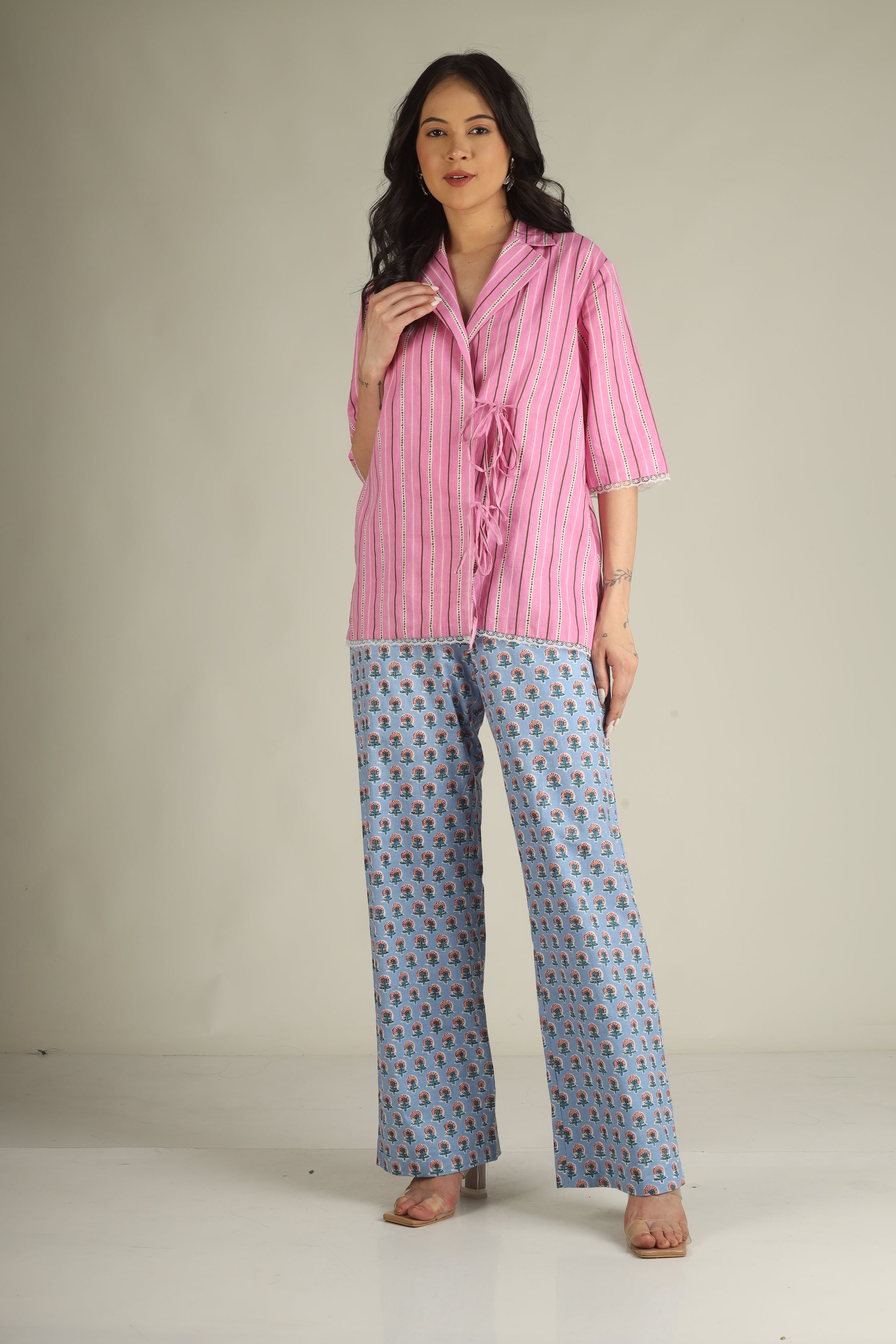 Pink Palm Lounge Set